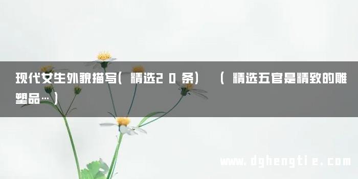 现代女生外貌描写（精选20条） （精选五官是精致的雕塑品…）
